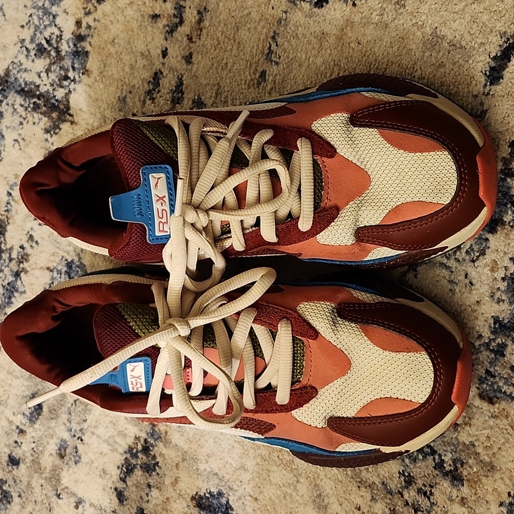 Puma RS-X Cream/Burgundy/Pink/Teal/Sage Green
